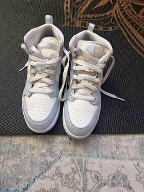 Jordan’s  White and blue High-Top Sneakers